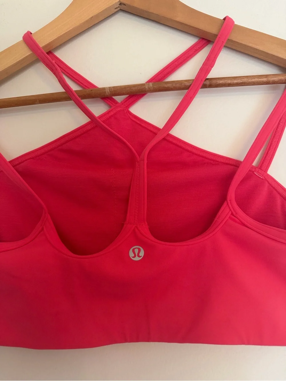 Lululemon Flow Y Strappy Bra Hot Pink Size 8